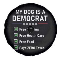 My Dog Is A Democrat Satirical Checklist Spare Tire Cover Funny Conservative Humor Dog Owner Gifts