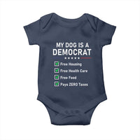 My Dog Is A Democrat Satirical Checklist Baby Onesie Funny Conservative Humor Dog Owner Gifts