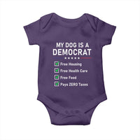 My Dog Is A Democrat Satirical Checklist Baby Onesie Funny Conservative Humor Dog Owner Gifts