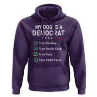 My Dog Is A Democrat Satirical Checklist Hoodie Funny Conservative Humor Dog Owner Gifts