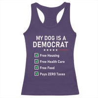 My Dog Is A Democrat Satirical Checklist Racerback Tank Top Funny Conservative Humor Dog Owner Gifts