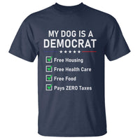 My Dog Is A Democrat Satirical Checklist T Shirt Funny Conservative Humor Dog Owner Gifts