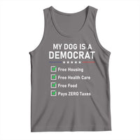 My Dog Is A Democrat Satirical Checklist Tank Top Funny Conservative Humor Dog Owner Gifts
