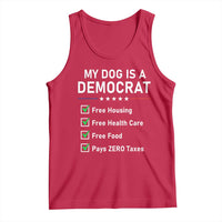 My Dog Is A Democrat Satirical Checklist Tank Top Funny Conservative Humor Dog Owner Gifts