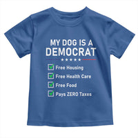 My Dog Is A Democrat Satirical Checklist Toddler T Shirt Funny Conservative Humor Dog Owner Gifts