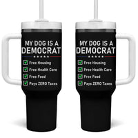 My Dog Is A Democrat Satirical Checklist Tumbler With Handle Funny Conservative Humor Dog Owner Gifts