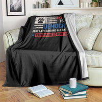 My Dog Is A Democrat American Paw Flag Patriotic Throw Blanket Just Lays Around Expects To Be Fed Conservative Humor Dog Owner