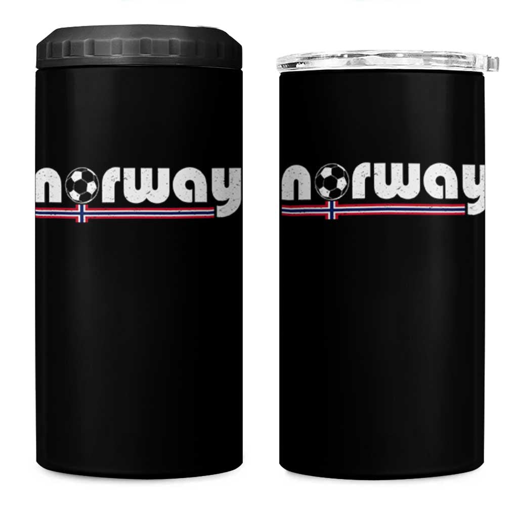 Classic Norway Soccer Vintage Norwegian Flag 4 in 1 Can Cooler Tumbler Football Fans Support