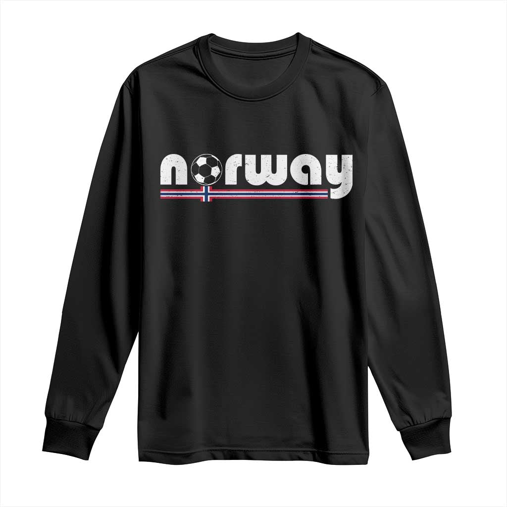 Classic Norway Soccer Vintage Norwegian Flag Long Sleeve Shirt Football Fans Support