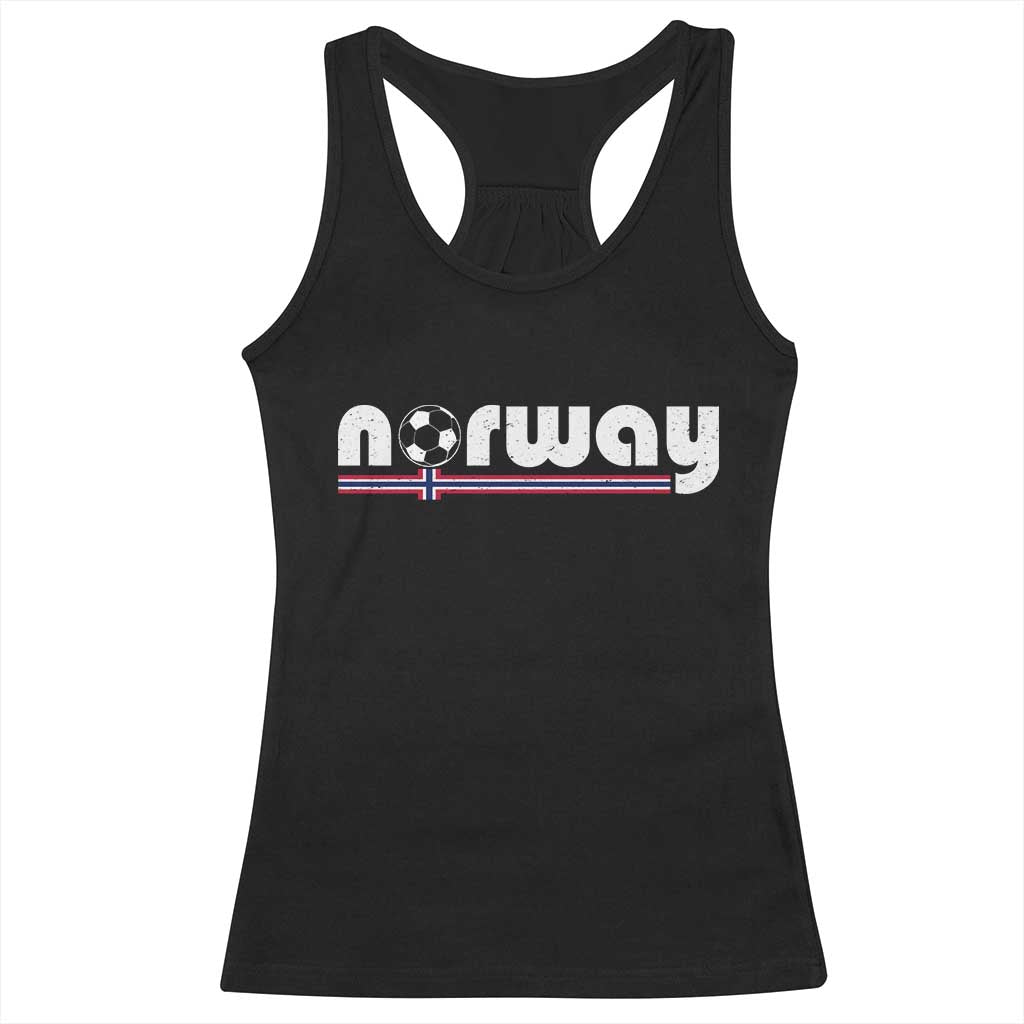 Classic Norway Soccer Vintage Norwegian Flag Racerback Tank Top Football Fans Support