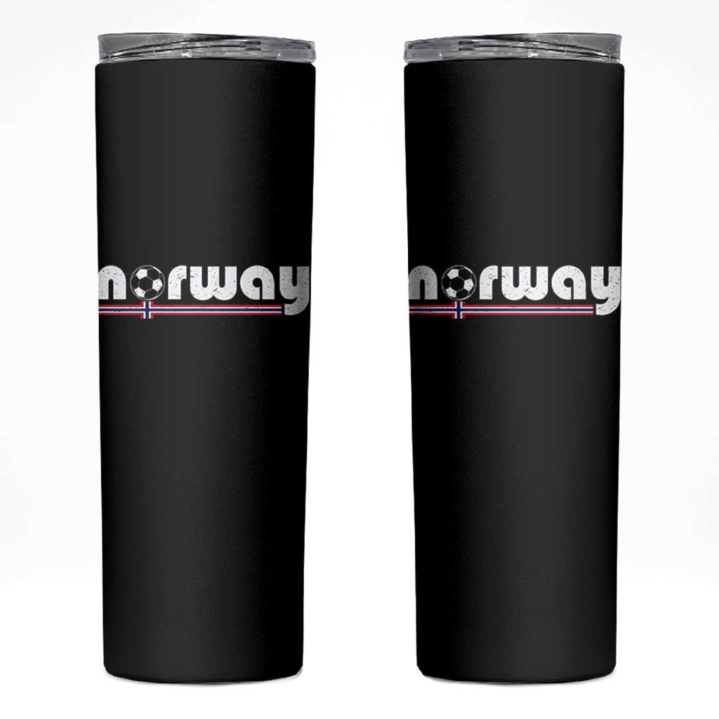 Classic Norway Soccer Vintage Norwegian Flag Skinny Tumbler Football Fans Support