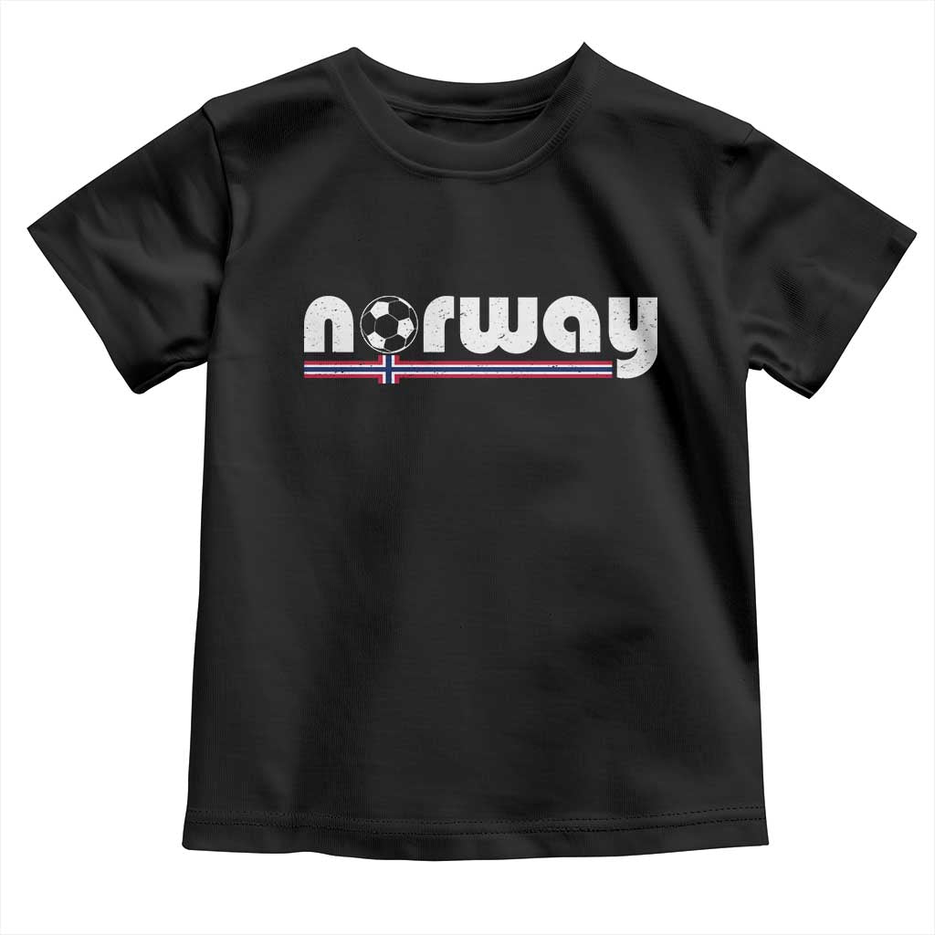 Classic Norway Soccer Vintage Norwegian Flag Toddler T Shirt Football Fans Support
