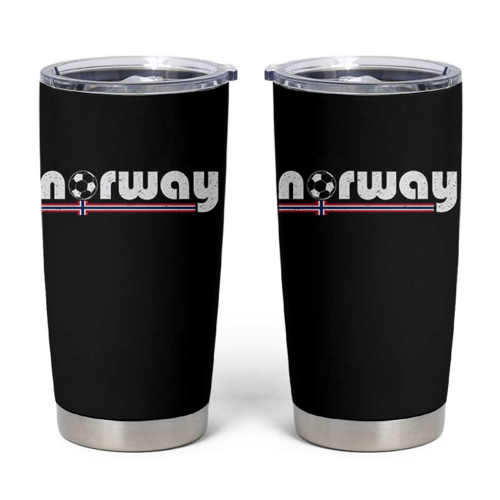 Classic Norway Soccer Vintage Norwegian Flag Tumbler Cup Football Fans Support
