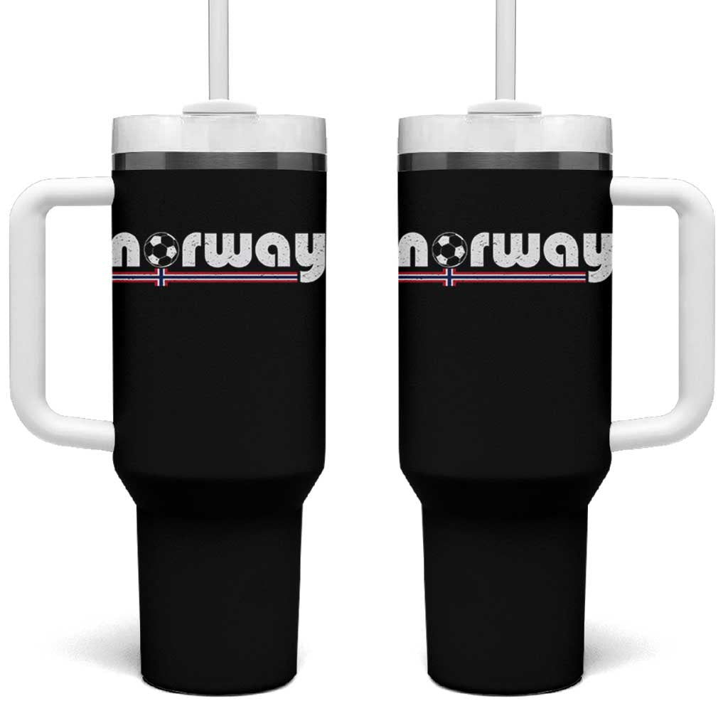 Classic Norway Soccer Vintage Norwegian Flag Tumbler With Handle Football Fans Support