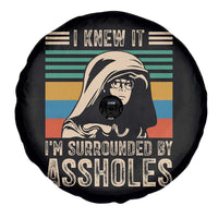 Funny I Knew It Im Surrounded by Axxholes Sci-fi Parody Spare Tire Cover Retro Sunset Space Vintage 1980s Movie Quote Inspo Meme