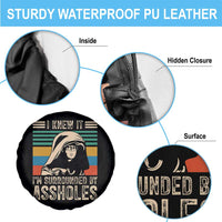 Funny I Knew It Im Surrounded by Axxholes Sci-fi Parody Spare Tire Cover Retro Sunset Space Vintage 1980s Movie Quote Inspo Meme