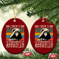 Funny I Knew It Im Surrounded by Axxholes Sci-fi Parody Ceramic Ornament Retro Sunset Space Vintage 1980s Movie Quote Inspo Meme