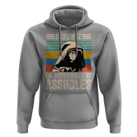 Funny I Knew It Im Surrounded by Axxholes Sci-fi Parody Hoodie Retro Sunset Space Vintage 1980s Movie Quote Inspo Meme