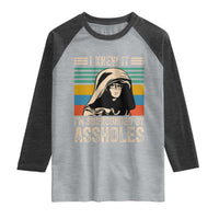 Funny I Knew It Im Surrounded by Axxholes Sci-fi Parody Raglan Shirt Retro Sunset Space Vintage 1980s Movie Quote Inspo Meme