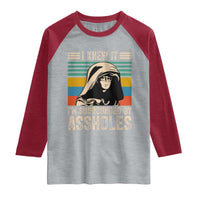 Funny I Knew It Im Surrounded by Axxholes Sci-fi Parody Raglan Shirt Retro Sunset Space Vintage 1980s Movie Quote Inspo Meme
