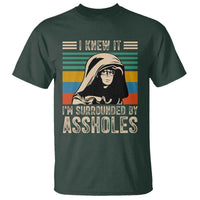 Funny I Knew It Im Surrounded by Axxholes Sci-fi Parody T Shirt Retro Sunset Space Vintage 1980s Movie Quote Inspo Meme