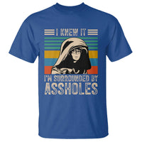 Funny I Knew It Im Surrounded by Axxholes Sci-fi Parody T Shirt Retro Sunset Space Vintage 1980s Movie Quote Inspo Meme