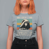 Funny I Knew It Im Surrounded by Axxholes Sci-fi Parody T Shirt For Women Retro Sunset Space Vintage 1980s Movie Quote Inspo Meme