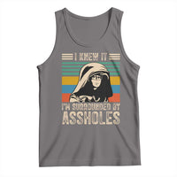 Funny I Knew It Im Surrounded by Axxholes Sci-fi Parody Tank Top Retro Sunset Space Vintage 1980s Movie Quote Inspo Meme