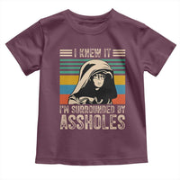 Funny I Knew It Im Surrounded by Axxholes Sci-fi Parody Toddler T Shirt Retro Sunset Space Vintage 1980s Movie Quote Inspo Meme