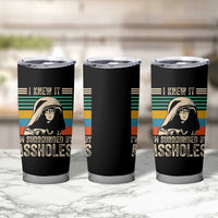 Funny I Knew It Im Surrounded by Axxholes Sci-fi Parody Tumbler Cup Retro Sunset Space Vintage 1980s Movie Quote Inspo Meme