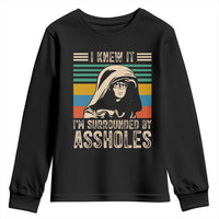 Funny I Knew It Im Surrounded by Axxholes Sci-fi Parody Youth Sweatshirt Retro Sunset Space Vintage 1980s Movie Quote Inspo Meme