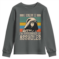 Funny I Knew It Im Surrounded by Axxholes Sci-fi Parody Youth Sweatshirt Retro Sunset Space Vintage 1980s Movie Quote Inspo Meme