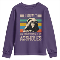 Funny I Knew It Im Surrounded by Axxholes Sci-fi Parody Youth Sweatshirt Retro Sunset Space Vintage 1980s Movie Quote Inspo Meme