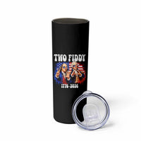 Two Fiddy Founding Fathers 1776 to 2026 Skinny Tumbler Funny Benjamin Franklin and George Washington American Flag Semiquincentennial
