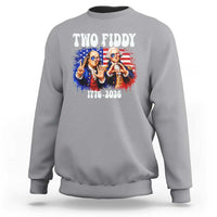 Two Fiddy Founding Fathers 1776 to 2026 Sweatshirt Funny Benjamin Franklin and George Washington American Flag Semiquincentennial