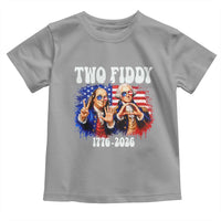 Two Fiddy Founding Fathers 1776 to 2026 Toddler T Shirt Funny Benjamin Franklin and George Washington American Flag Semiquincentennial