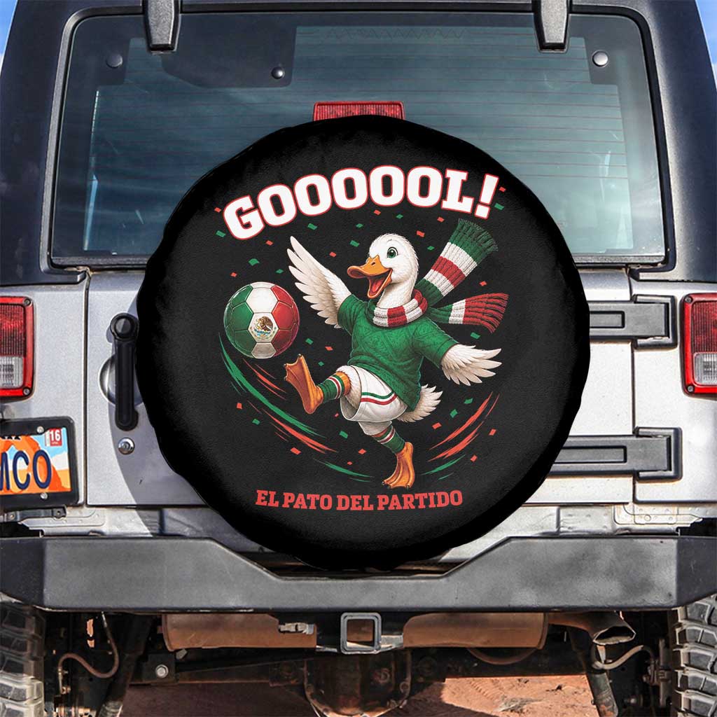 Funny Merlin the Duck Mexico Soccer Supporter Spare Tire Cover El Pato Del Partido Goooool Football Fans