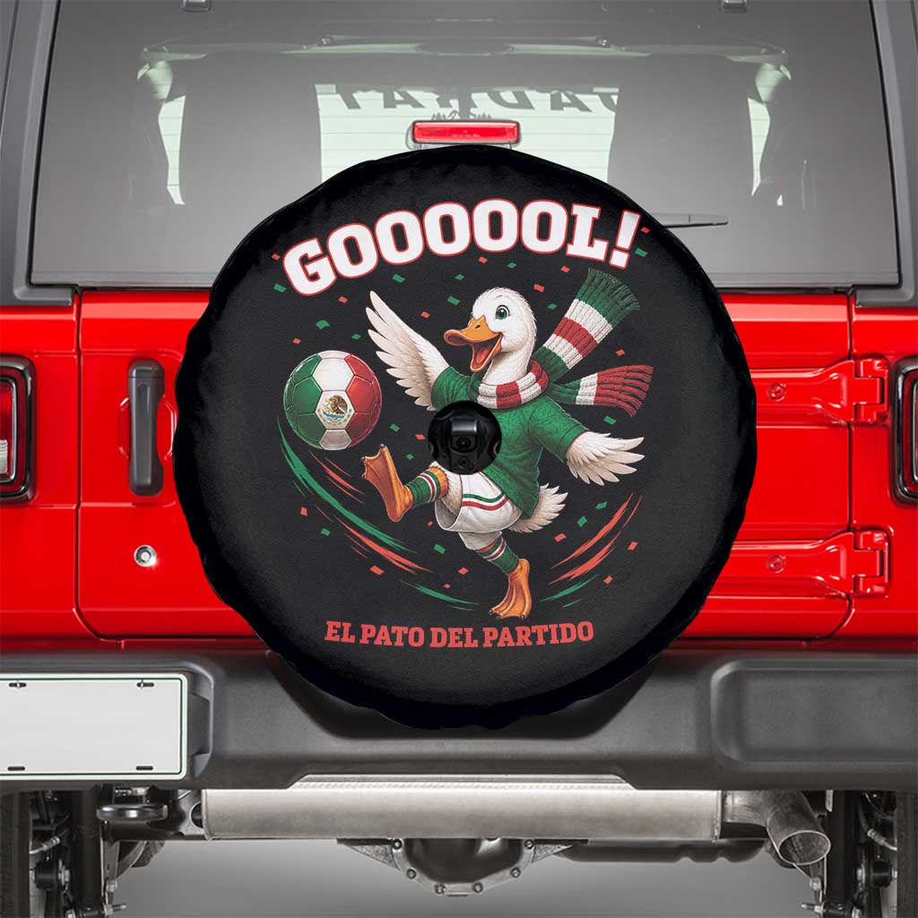 Funny Merlin the Duck Mexico Soccer Supporter Spare Tire Cover El Pato Del Partido Goooool Football Fans