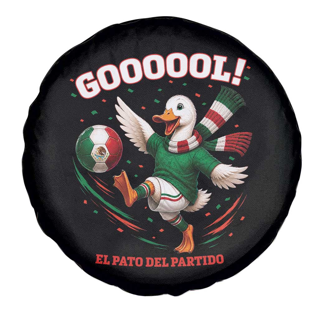 Funny Merlin the Duck Mexico Soccer Supporter Spare Tire Cover El Pato Del Partido Goooool Football Fans