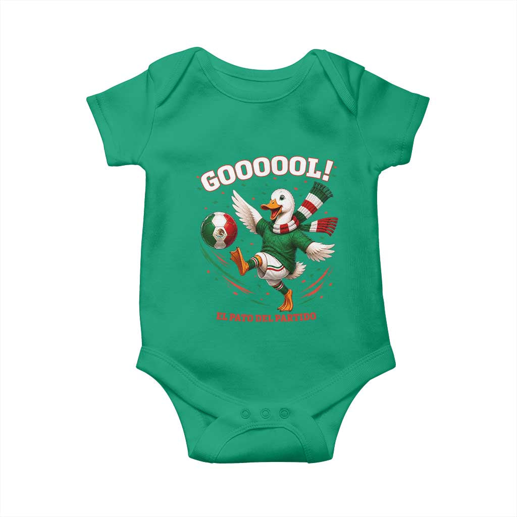 Funny Merlin the Duck Mexico Soccer Supporter Baby Onesie El Pato Del Partido Goooool Football Fans