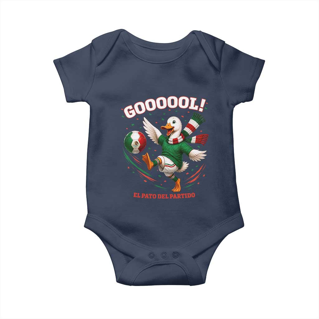Funny Merlin the Duck Mexico Soccer Supporter Baby Onesie El Pato Del Partido Goooool Football Fans