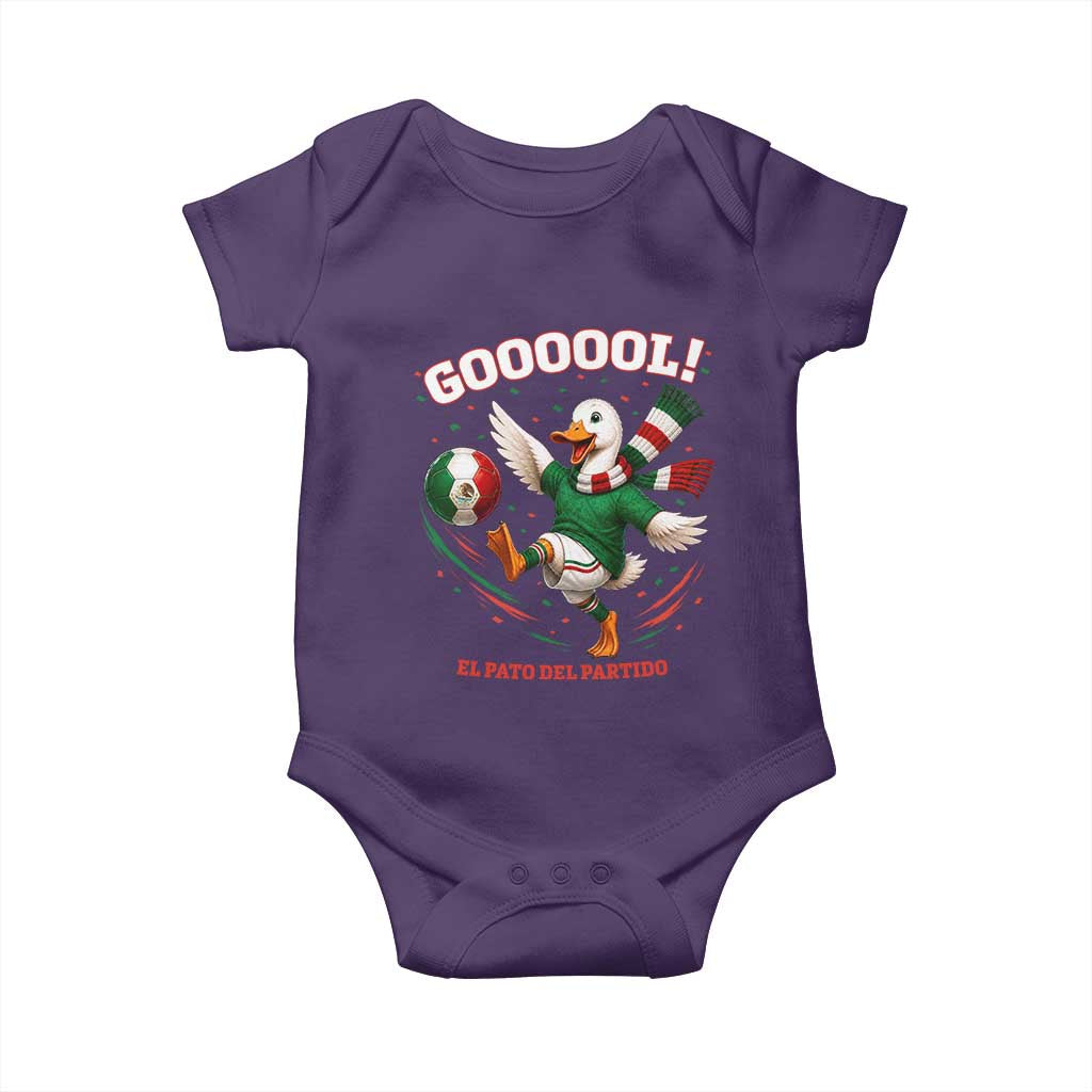 Funny Merlin the Duck Mexico Soccer Supporter Baby Onesie El Pato Del Partido Goooool Football Fans