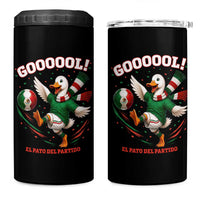 Funny Merlin the Duck Mexico Soccer Supporter 4 in 1 Can Cooler Tumbler El Pato Del Partido Goooool Football Fans