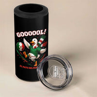 Funny Merlin the Duck Mexico Soccer Supporter 4 in 1 Can Cooler Tumbler El Pato Del Partido Goooool Football Fans