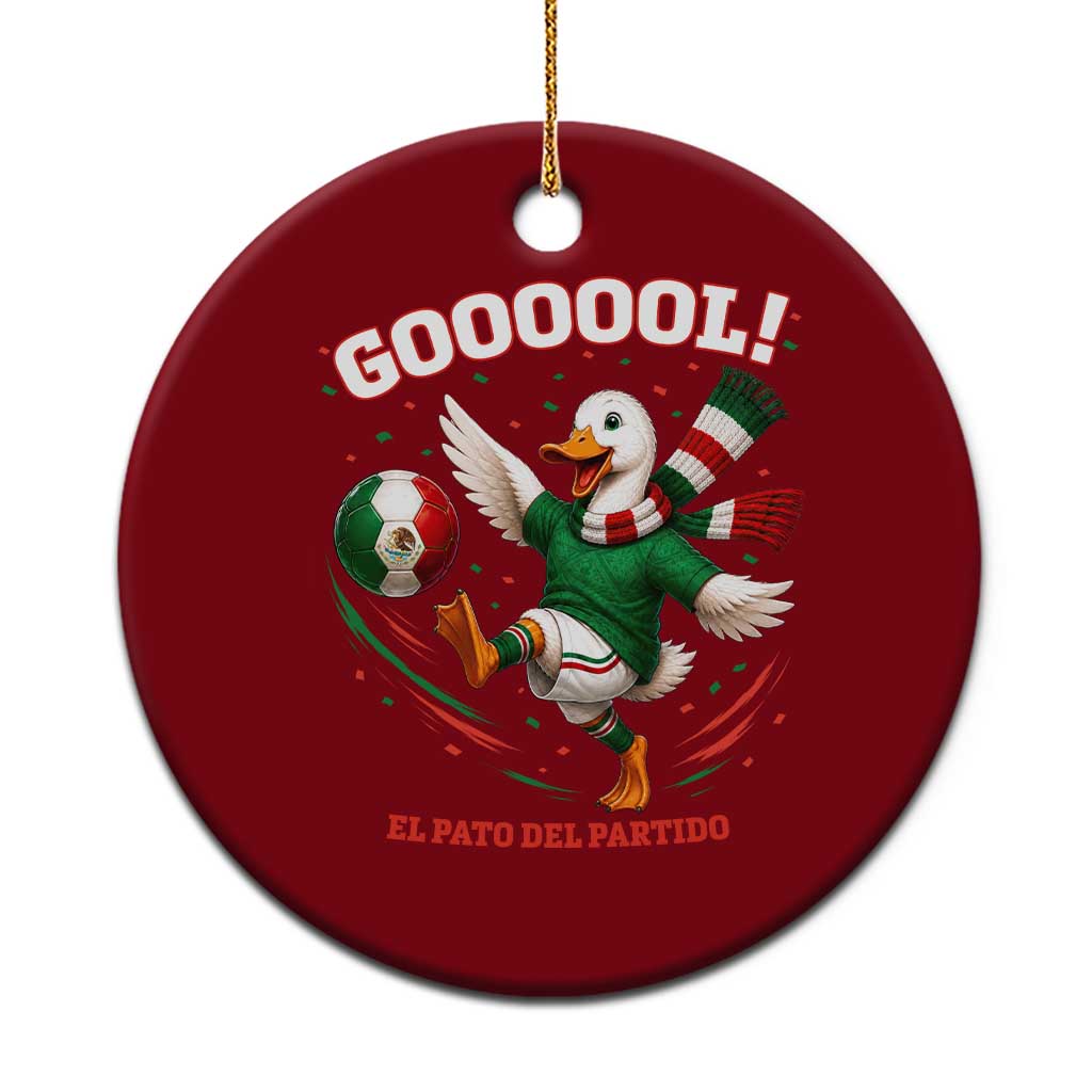 Funny Merlin the Duck Mexico Soccer Supporter Ceramic Ornament El Pato Del Partido Goooool Football Fans