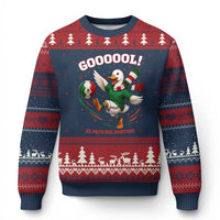Funny Merlin the Duck Mexico Soccer Supporter Ugly Christmas Sweater El Pato Del Partido Goooool Football Fans