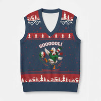 Funny Merlin the Duck Mexico Soccer Supporter V-Neck Knit Sweater Vest El Pato Del Partido Goooool Football Fans