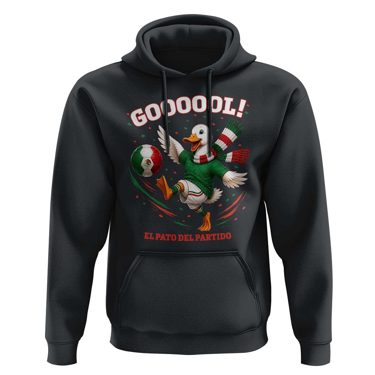 Funny Merlin the Duck Mexico Soccer Supporter Hoodie El Pato Del Partido Goooool Football Fans