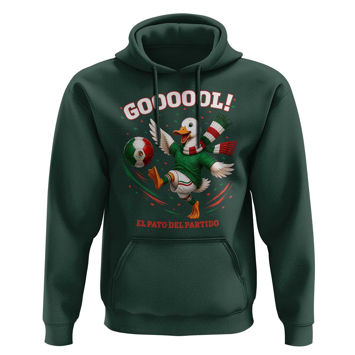 Funny Merlin the Duck Mexico Soccer Supporter Hoodie El Pato Del Partido Goooool Football Fans