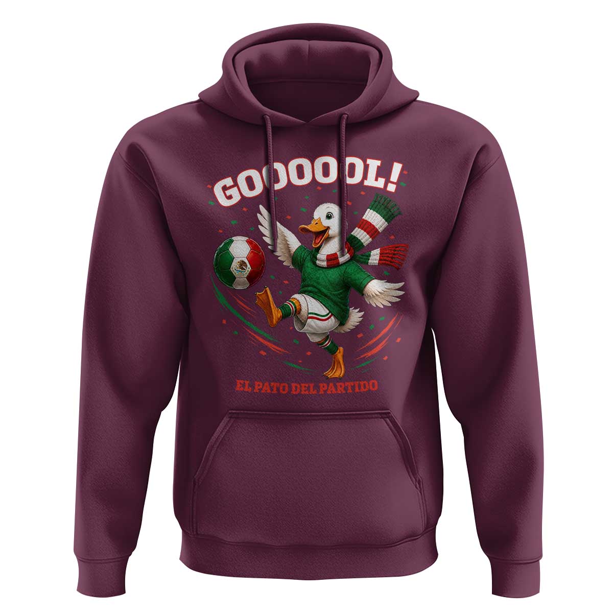 Funny Merlin the Duck Mexico Soccer Supporter Hoodie El Pato Del Partido Goooool Football Fans